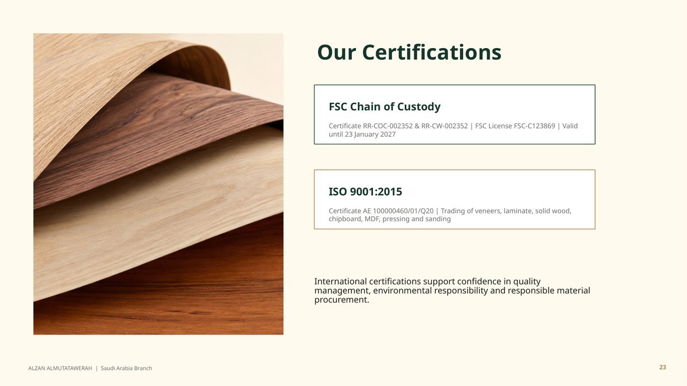 Certifications